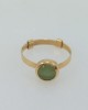 Ring with green ivory in 14K Gold Rings