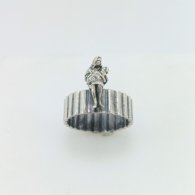 Γυναικεία Δαχτυλίδια - Γυναικα - Χειροποίητο Δαχτυλίδι Μορφές σε Ασήμι 925 Δαχτυλίδια