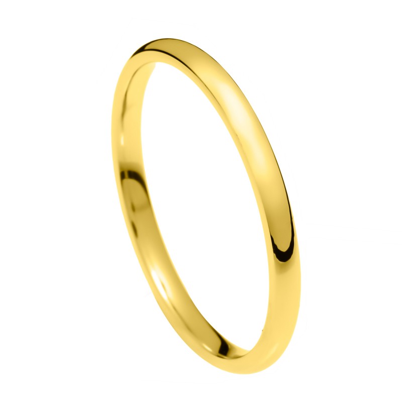 Classical round wedding ring with right angles. It comes in yellow, white and pink and in 9, 14 and 18 carats.  Wedding Bands
