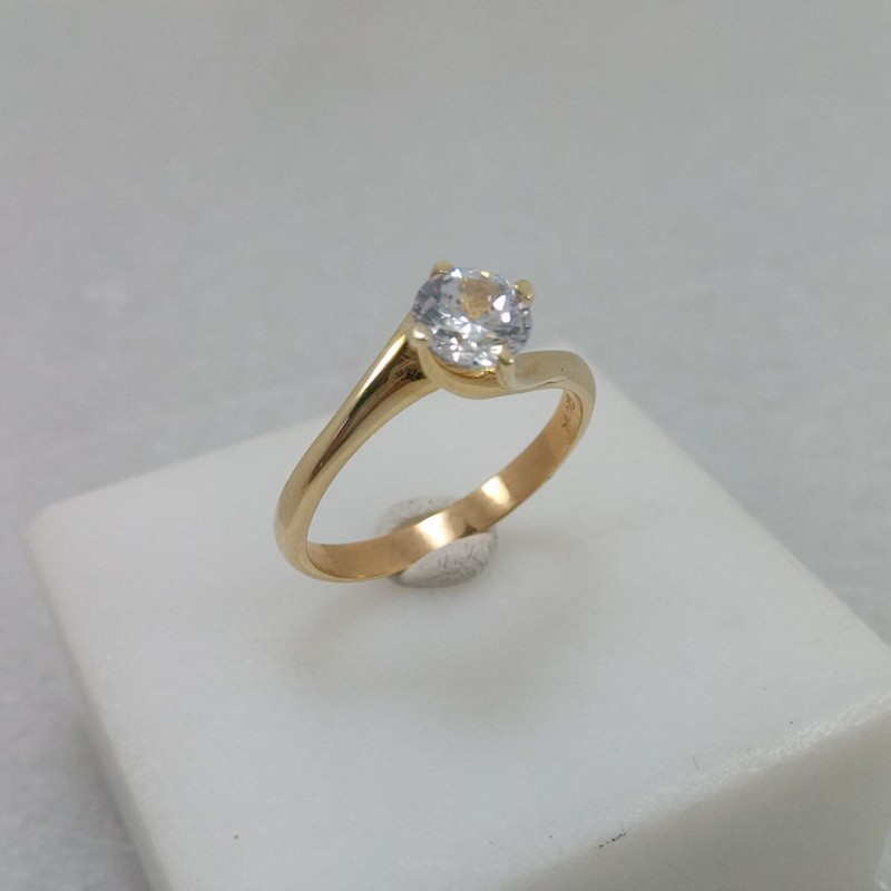 Single Stone Ring in 14 carats Solitaire Rings