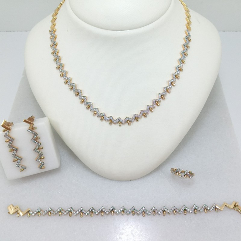 K14 Yellow and White Gold Set Sets