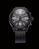 RAGNAR II 9206121M black plated stainless steel watch with black dial, case diameter 46mm, water resistant 10 ATM and black plated stainless steel bracelet. Man