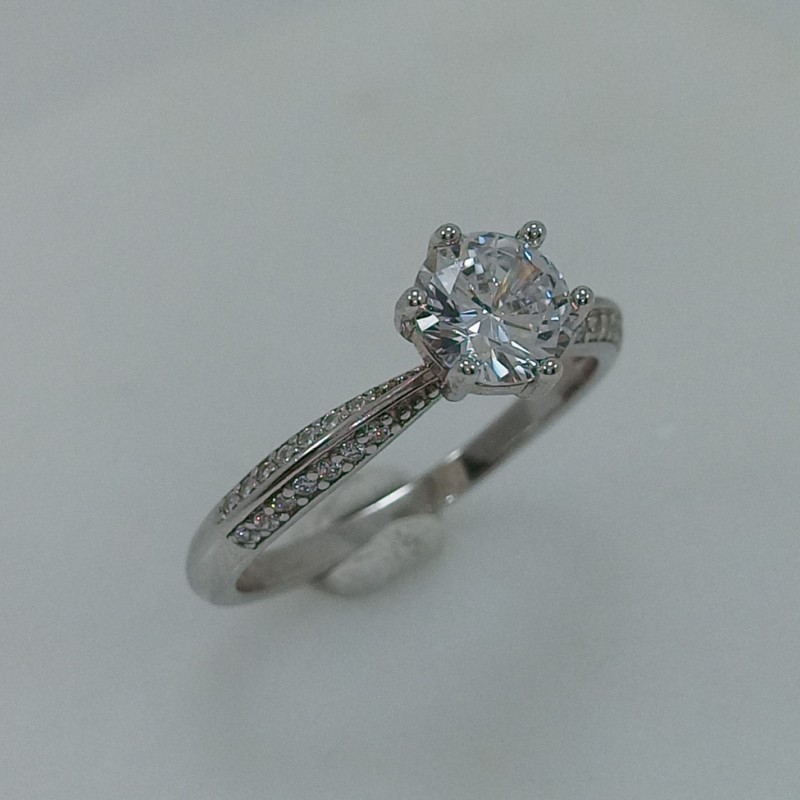 Single Stone Ring in Silver 925 Rings