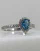Diamond Ring with London Blue in 18 carats Solitaire Rings